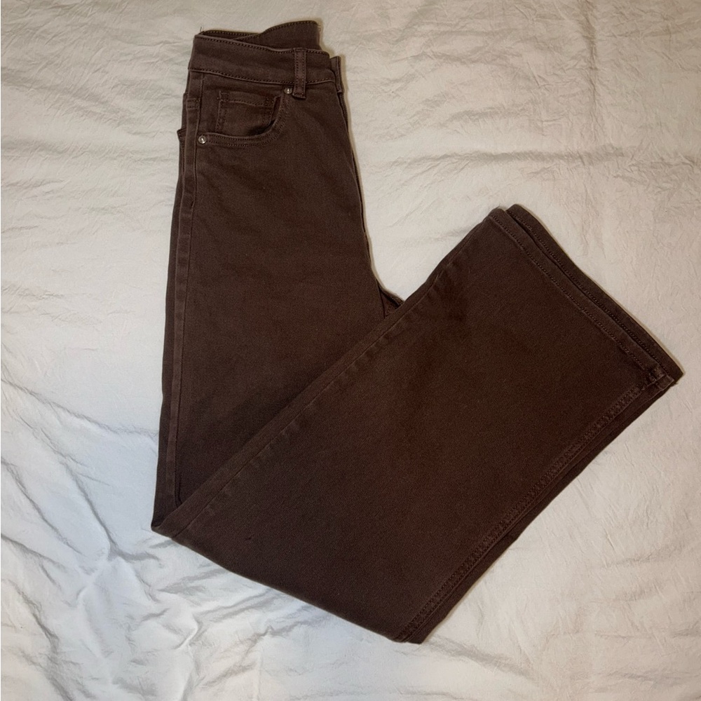 H&M Women’s Dark Brown Wide-Leg Jeans